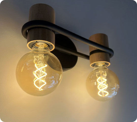 ampoules et luminaire moderne