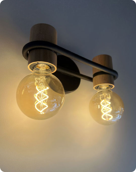 ampoules et luminaire moderne
